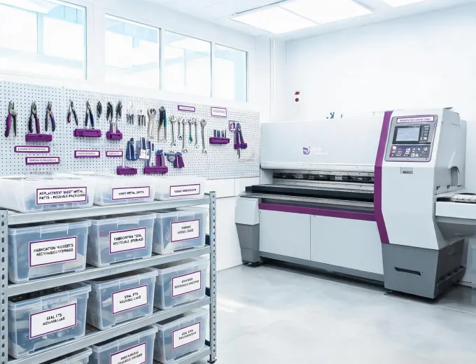 Organized fabrication tooling and recyclable packaging